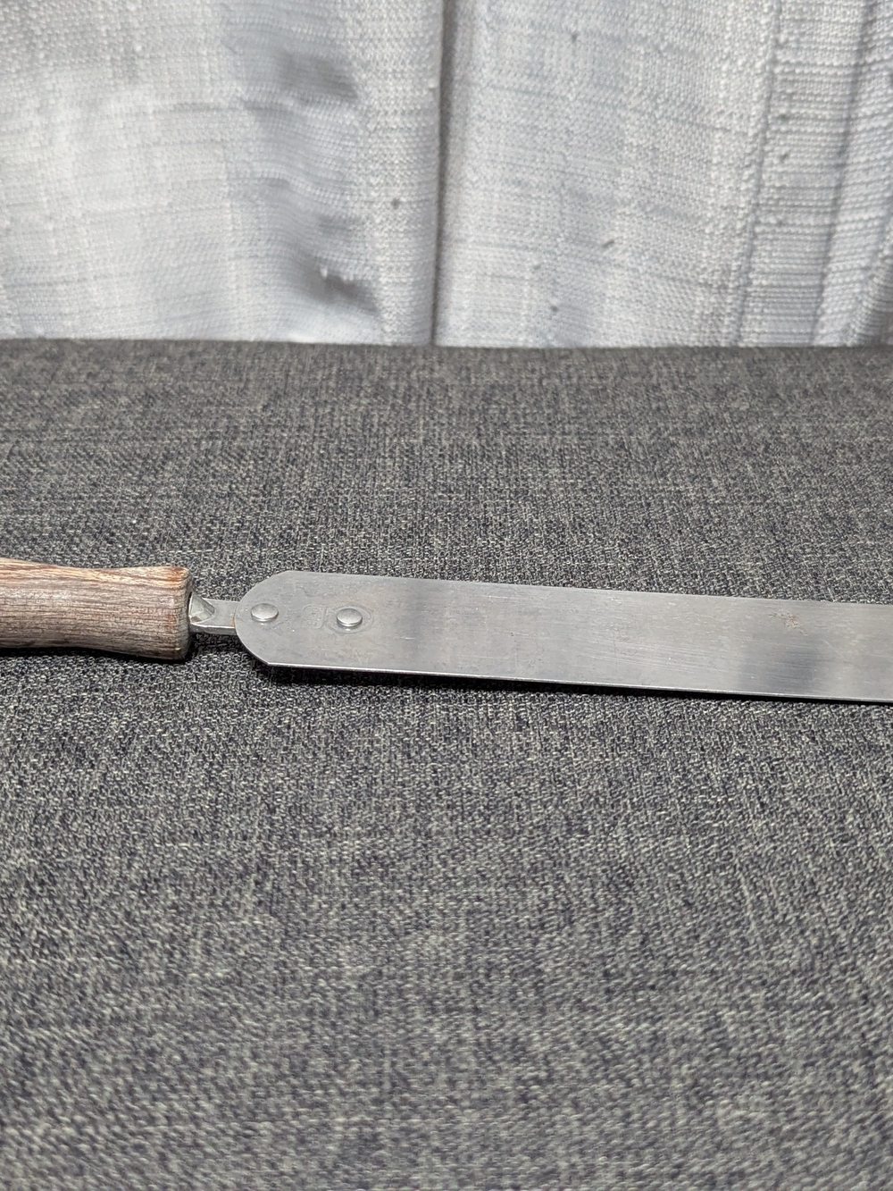Vintage EKCO Stainless Steel Icing Spatula Wood Handle Made in USA 11.75 Inch